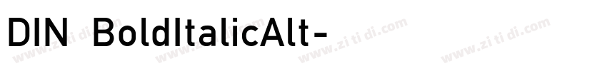 DIN BoldItalicAlt字体转换